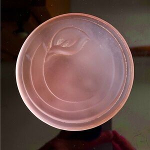 Art Deco Paperweight Pink Satin Glass Calla Lily Flower Formed Top 3.75”